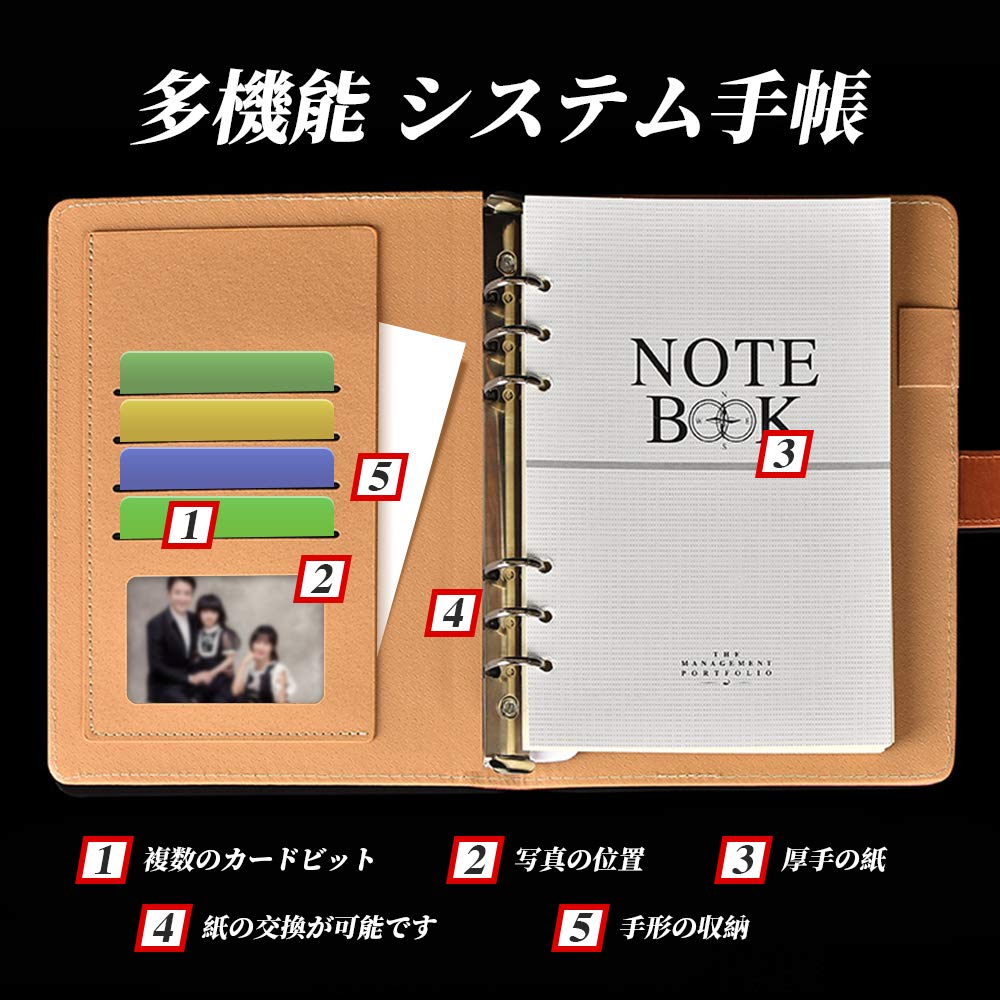 Systemplaner A5 Funktion Reiwa Reiwa 5 4-Farb-Register 100 Business-Memo lose 6 Büro Abschluss Beförderung Geschenk Größe, Blatt, 4, Kalender, Seiten,