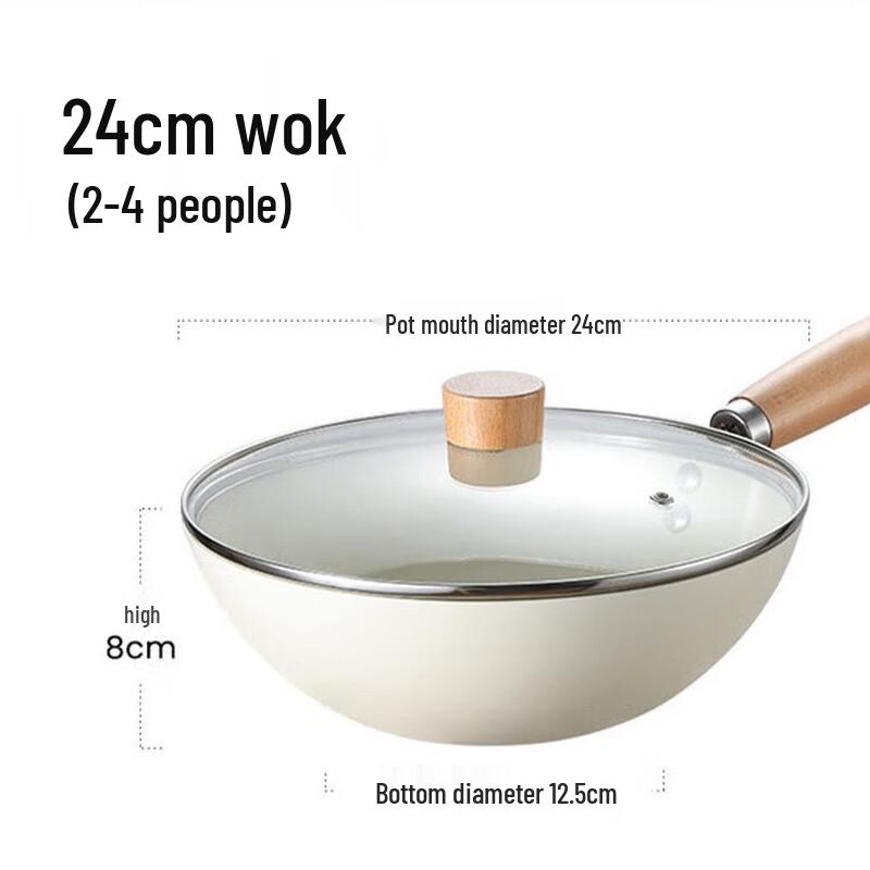 Белая керамическая антипригарная сковорода Yetele