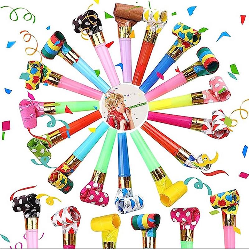 

20Pcs/bag Party Horns Blower Whistles Noisemakers, Party Favors Colorful Birthday Blowout Horns Whistles Multiple Color Goodies China Mainland