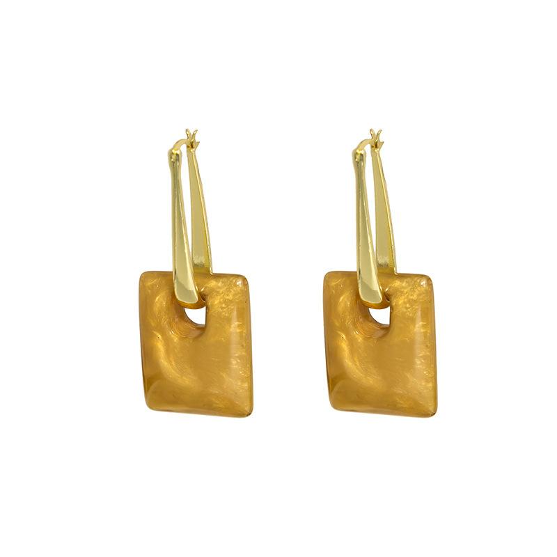 Tide Creative Bag Design Sense Atmosphere Star Same Earrings Tide Pendant Square Earrings Jewelry
