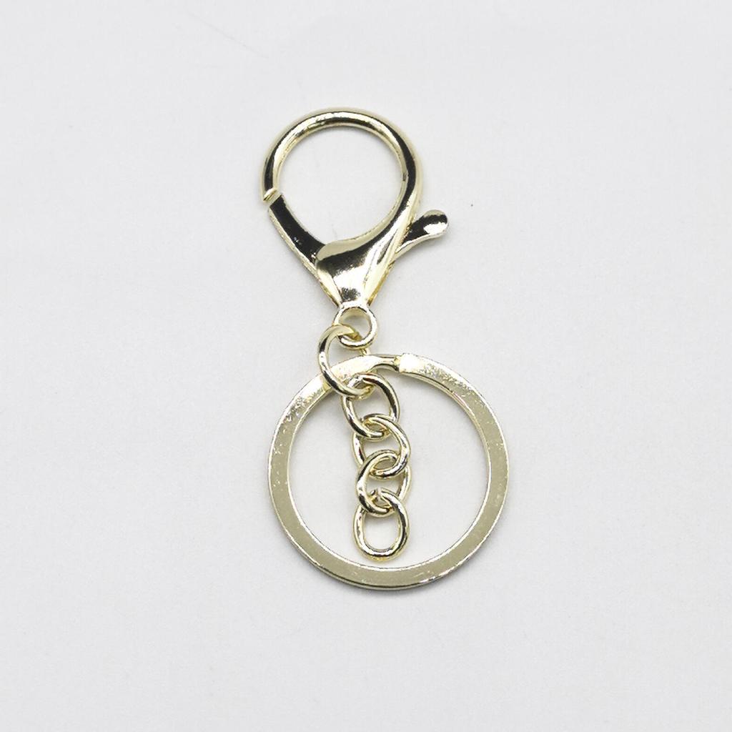 DIY Schmuckset: Karabinerverschluss Schlüsselanhänger, Viergliedrige Kette, 8-Figur Anhänger