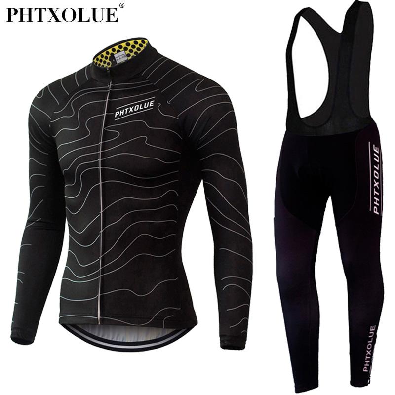 

Phtxolue Winter Thermal Fleece Cycling Clothing Wear Bike MTB Jerseys Cycling Sets Men s 2026 Autumn Breathable Cycling Suit Set XS