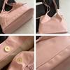 Sweet Bow Women Commuter Shoulder Bags Candy Color Large Capacity Ladies Handbags Simple Pu Leather Female Bucket Tote Bag