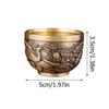 Vintage Retro Dragon Phoenix Cup And Baifu Cup Creative Millet Cylinder Office Desktop Decoration Metal Artifact Gifts