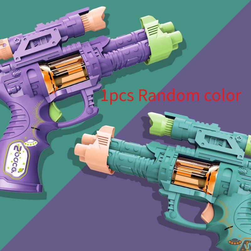Цветная светозвуковая пластиковая космическая игрушечная пушка Безопасная нестреляющая игрушка для маленьких детей Образовательное развитие Сенсорная игрушка для детей
