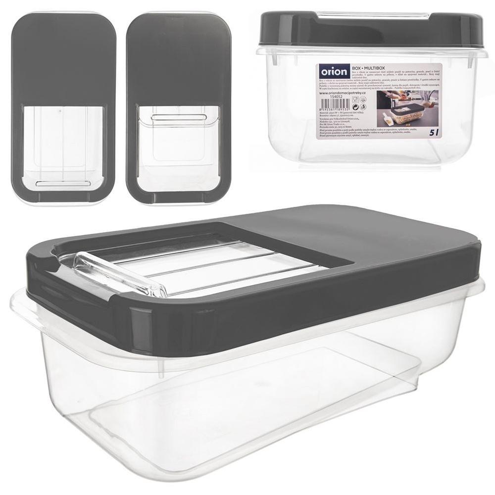 Gray Dispenser Storage Bin 5L