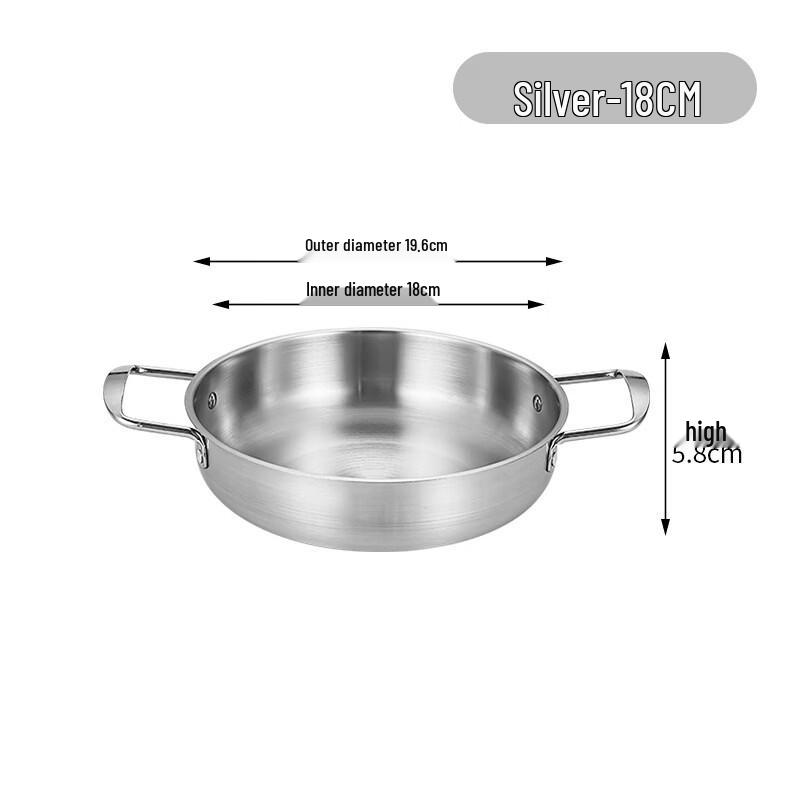 ZISIZ 201 Thickened Stainless Steel Ramen & Seafood Pot