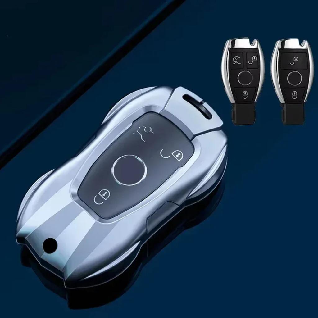 Fashion Alloy Car Key Case Cover With Chain For Mercedes Benz Ce Abs Class Gle Gla Glb Glc Gls Amg W176 W177 203 204 205