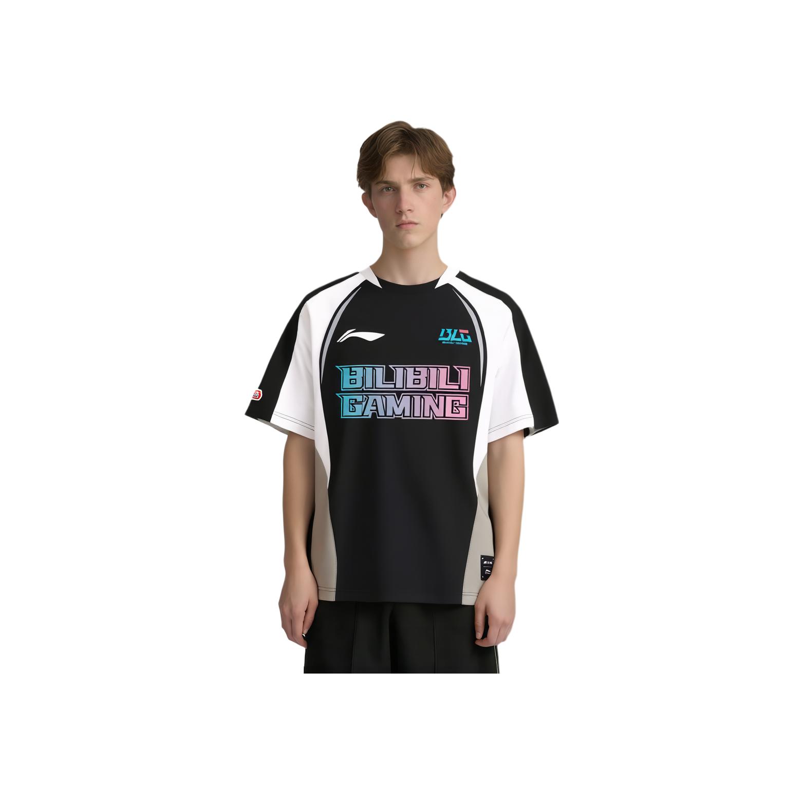 

Li Ning X LPL Колаборація MSI Event Expedition Спортивний Повсякденний Модний Футболка з Круглим Вирізом з Коротким Рукавом для Пари Унісекс Футболка Чорний ATSV711-2 M