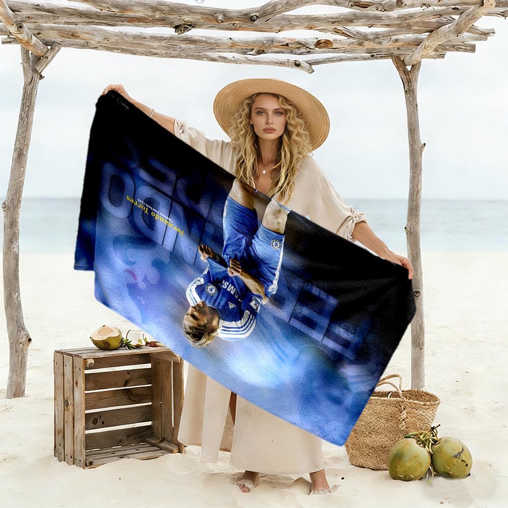 Football Player Kit Celebrating Beach Towel Super Soft & Absorbent Comfortable Lightweight Perfect for Traveling Yoga Camping and Swimming