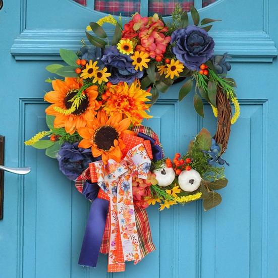 

Венок с имитацией яркого создания жизненной силы, долговечная вешалка для передней двери, украшение для вечеринки, домашний декор