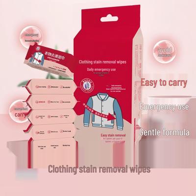 Stain Remover Mini Wet Wipes - Portable No-Wash Cloth Wipes for Oil and Stain Removal