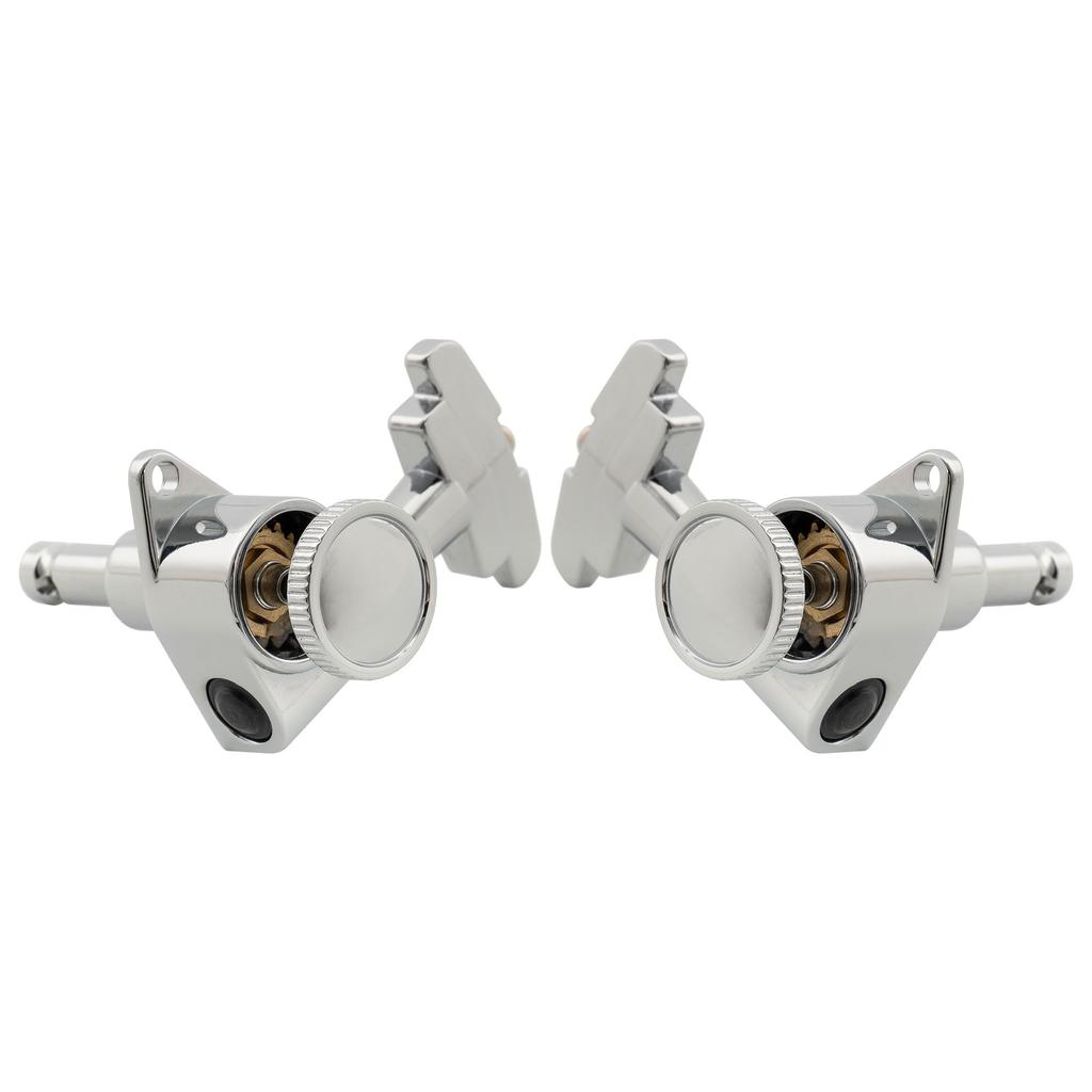 Musiclily Pro R18K L3R3 Locking Gear for Chrome Tuners, 181 Ratio, GR-Style Buttons, Acoustic/Electric Guitars,