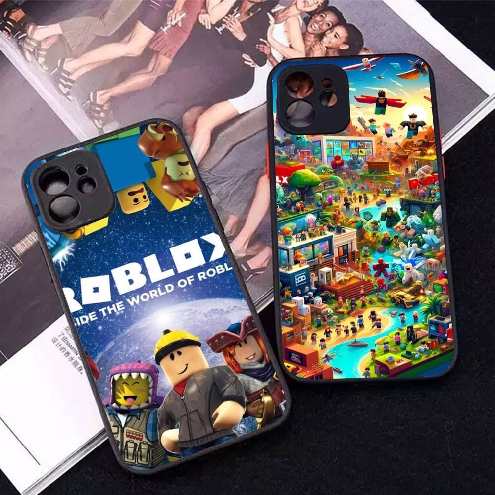 Popular Game R-Roblox Phone Case For IPhone 16 Pro Max 15 14 13 12 11 XS MAX X Plus Candy Color Matte TPU Phone Cover