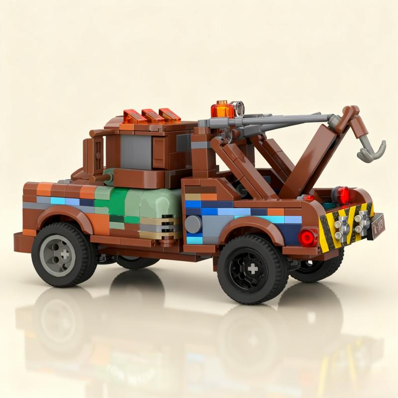 413pcs MOC Tow Mater City Champions Model Building Blocks Creative Display Gift Collectible Decor Kids Premium Adult Desk Home