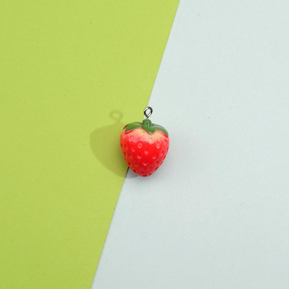 Creative Resin Strawberry Stud Earrings - Cute 3D Fruit Pendant Jewelry Accessories