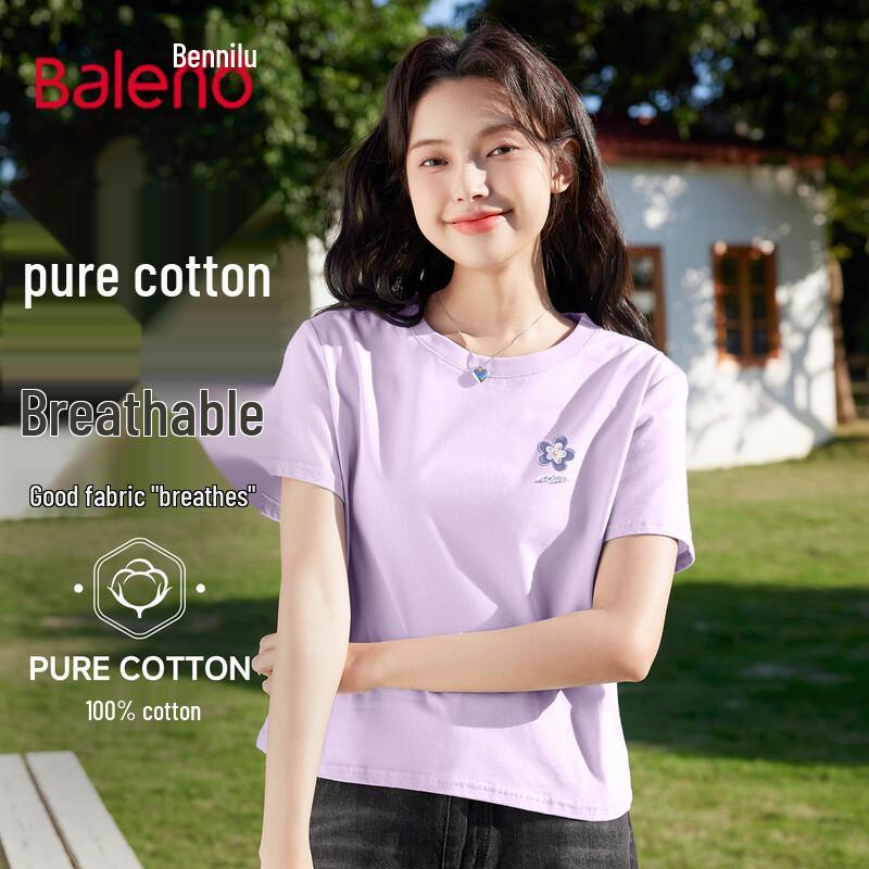 Baleno Women s Pure Cotton Floral Print Short Sleeve T-Shirt XL