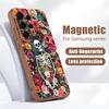 Colorful Skeleton Pattern Case For Samsung S26 Edge S25 FE S24 Plus S23 S22 Ultra A15 A16 A17 A35 A36 A37 A54 A55 A56 A57 5G Magnetic Matte Cover