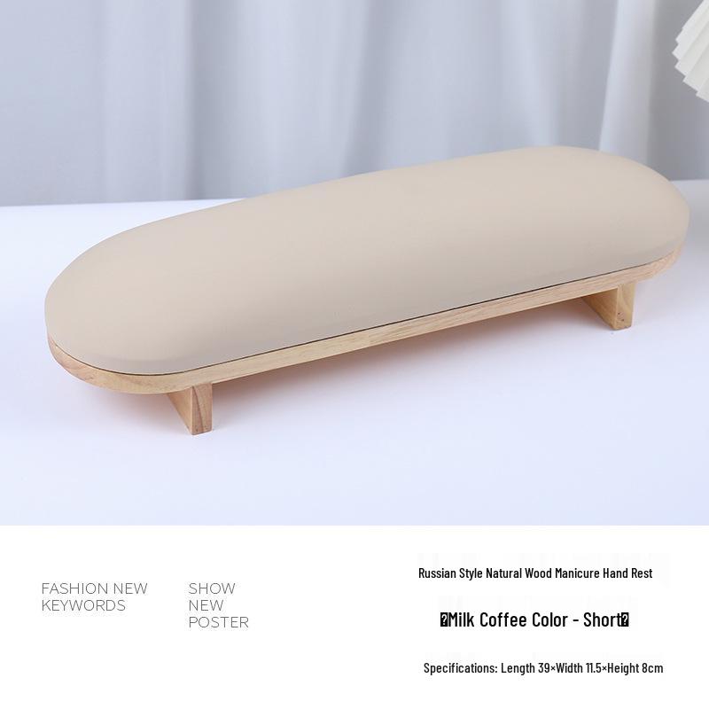 High-End Nail Art Cushion Set: Natural Wood Base & Japanese Leather Tools