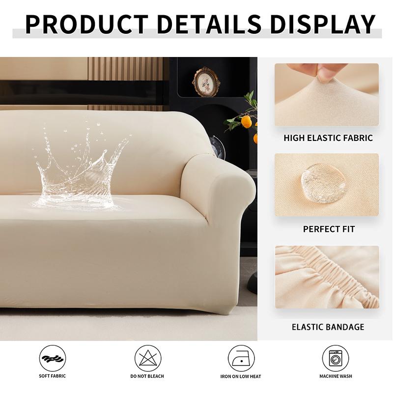 Housse de canapé extensible résistante à l'eau 1/2/3/4 places Housse de canapé en forme de L Housse de canapé universelle Protection de meubles Housse 1 pièce