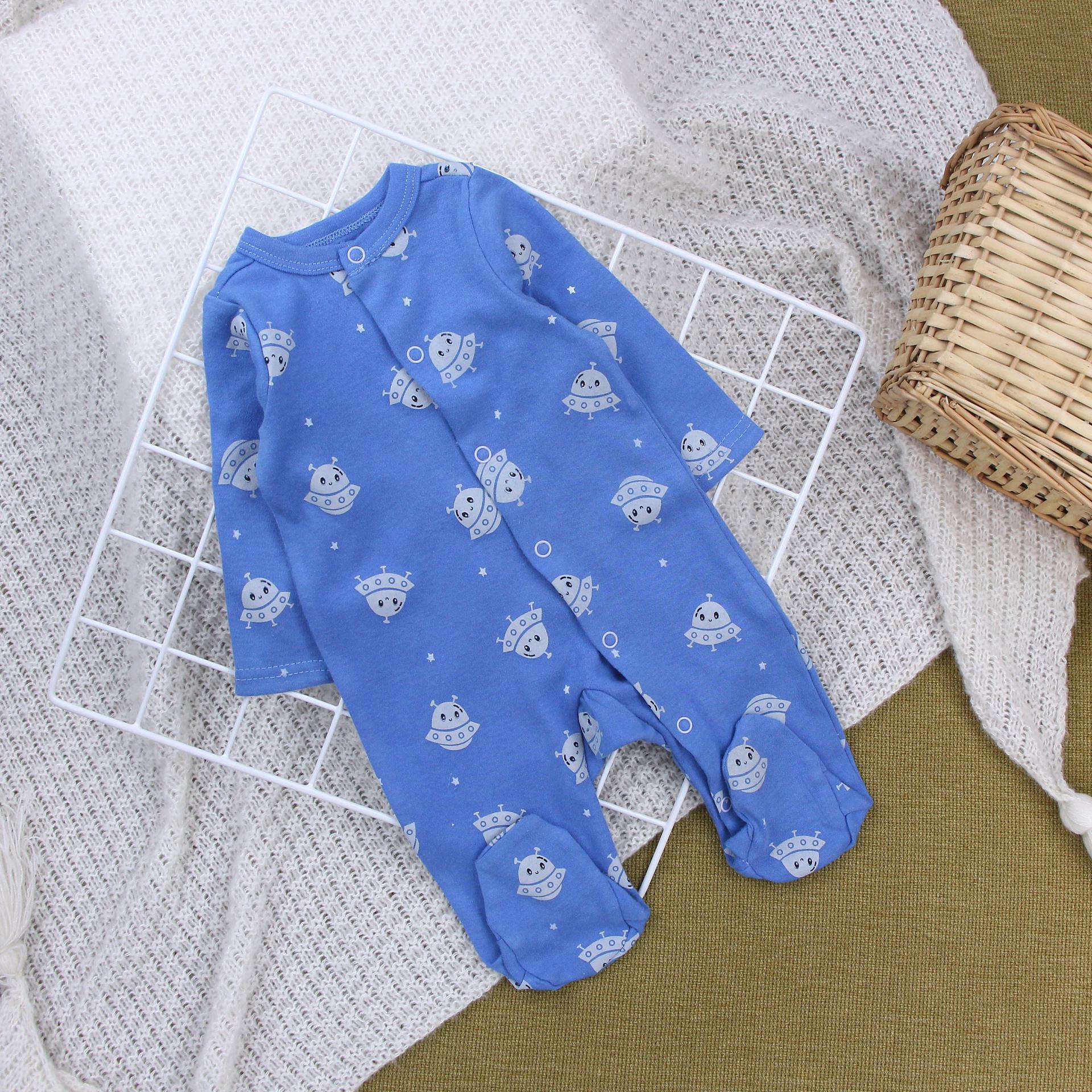 Newborn Long-Sleeve Bodysuit Jumpsuit - All-Season Baby Pajamas 0-3 months