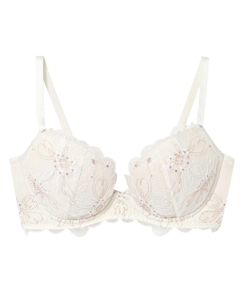 Amphi Personalized High Back Fits Plus C75 Bra, Design, Sides, Smoothing, A-G Cups, Sizes, [stylist 4U] Bra, BOG306, Women's, White,