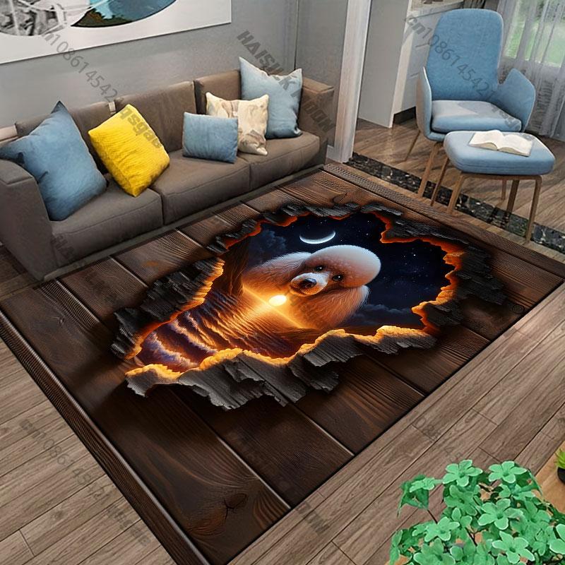 Nature dog fire heartfelt symbolismcarpet Yoga living room room decor children's crawling mat doormat area rug games mat
