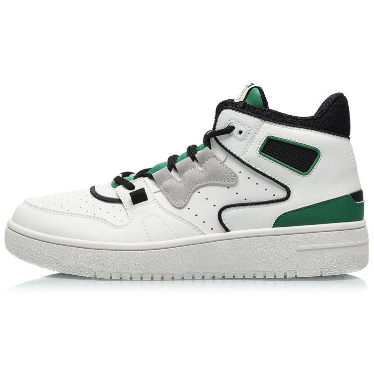Li Ning Advance 2020 Vintage Basketball Shoes Men's Mid Top White Green AGBQ111-2