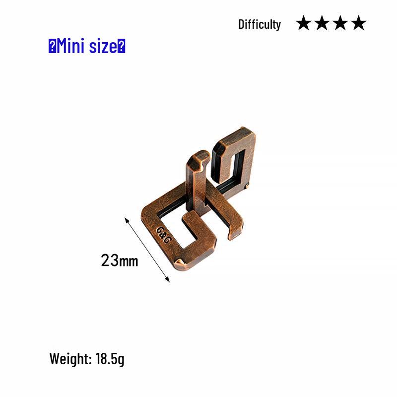 Intelligence Puzzle Zinc Alloy Disentanglement Rings - Unlock Nine Linked Rings Kongming Luban Lock Educational Toy