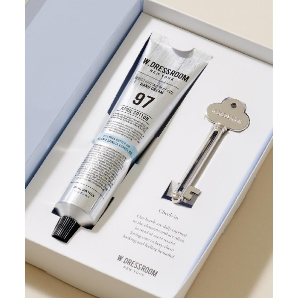 W.dressroom Perfume Hand Cream Check In Edition Squeezer Set  Hand Cream+Squeezer+message card+shoppIng Bag No.97 April Cotton 75ml