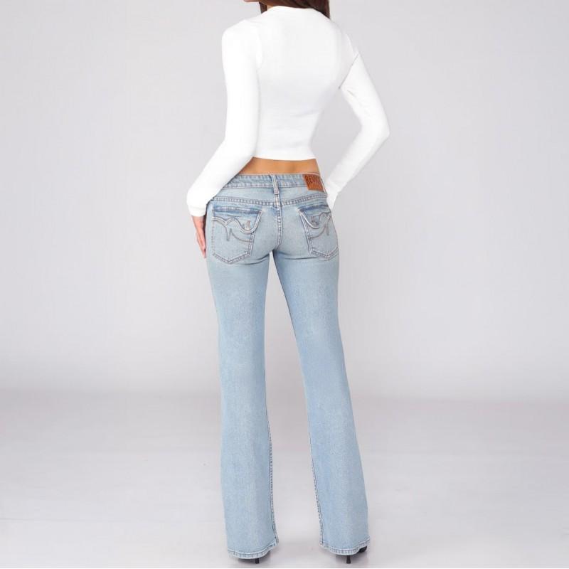 Low Rise Flared Jeans Women -