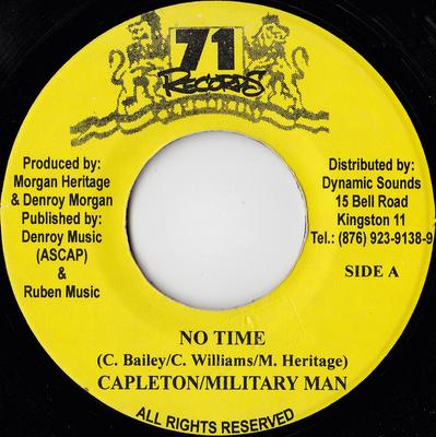 7-Zoll Schallplatte CAPLETON / MILITARY MAN - No Time NONE 71 Records Jamaika Reggae, Ska & Dub Gebraucht