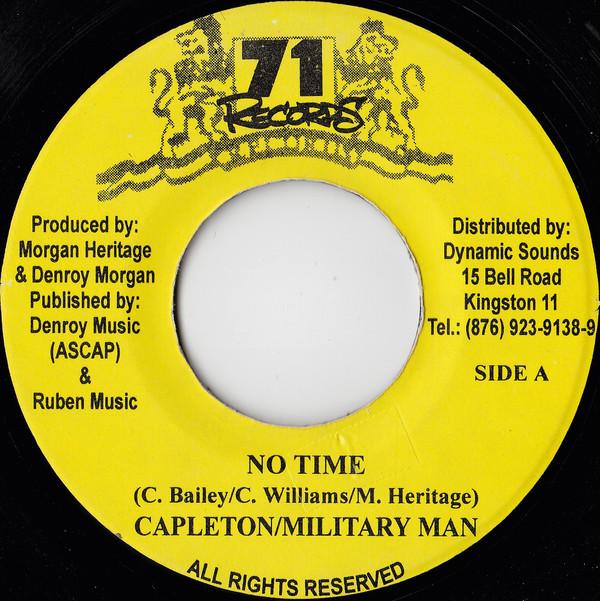 7inch Record CAPLETON / MILITARY MAN - No Time NONE 71 Records Jamaica Reggae, Ska & Dub Used