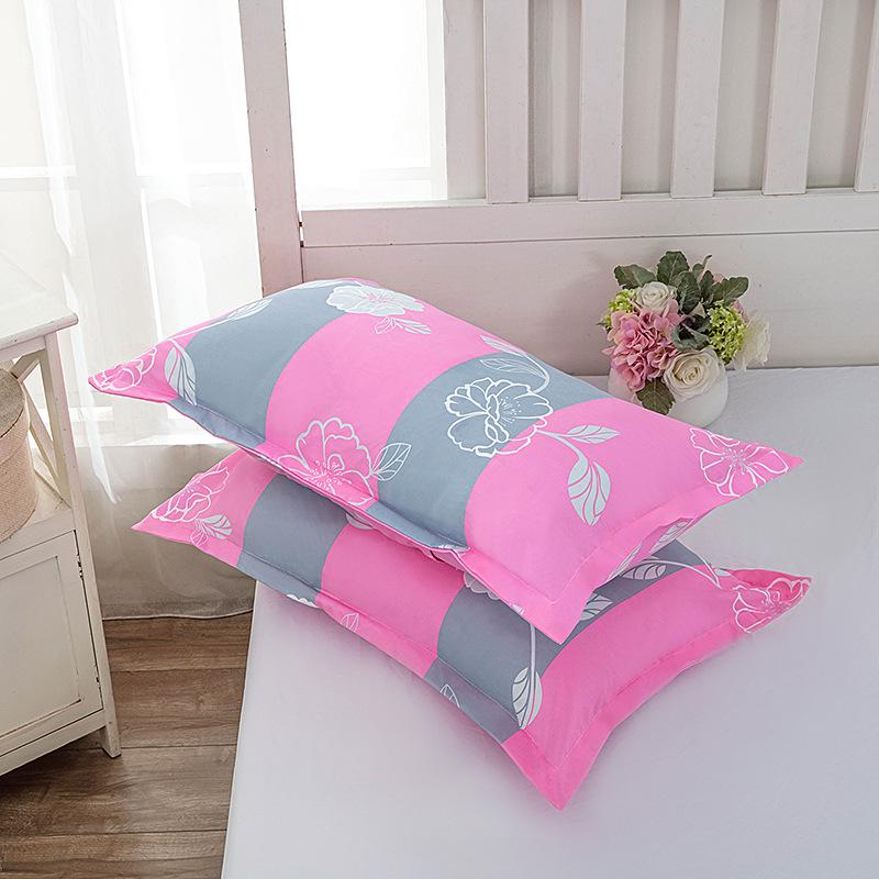 Set of Two Modern Minimalist Pure Cotton Pillowcases for Dorms and Homes