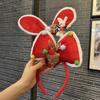 Red Velvet Rabbit Ears Headband for Christmas & New Year Costume