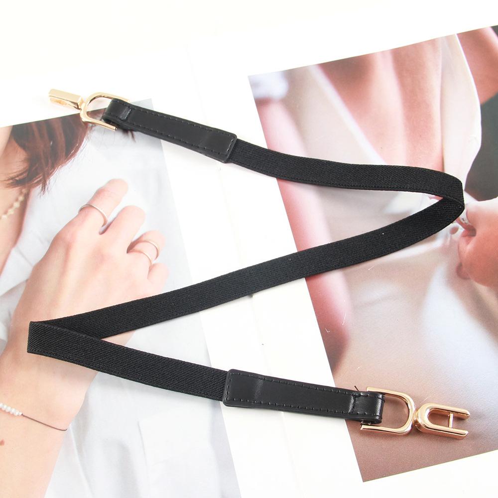 Stylish and Minimalist Waist Chain Women's Belt Korean-Style Elegant Retro Pearl Waist Sash with Elastic Leather Strap