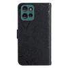 HT03 For Motorola Edge 50 Neo 5G/Moto S50 5G/Thinkphone 25 5G Case Butterfly Flower Imprint Leather Phone Cover with Strap
