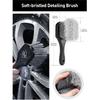 Fantasticlean 6PCS Car Wheel Cleaning Pro Kit, Tire Brush, Soft-Bristled Rim Brush, Microfiber Bendable Brush, Double-Ended Detailing Brush, And