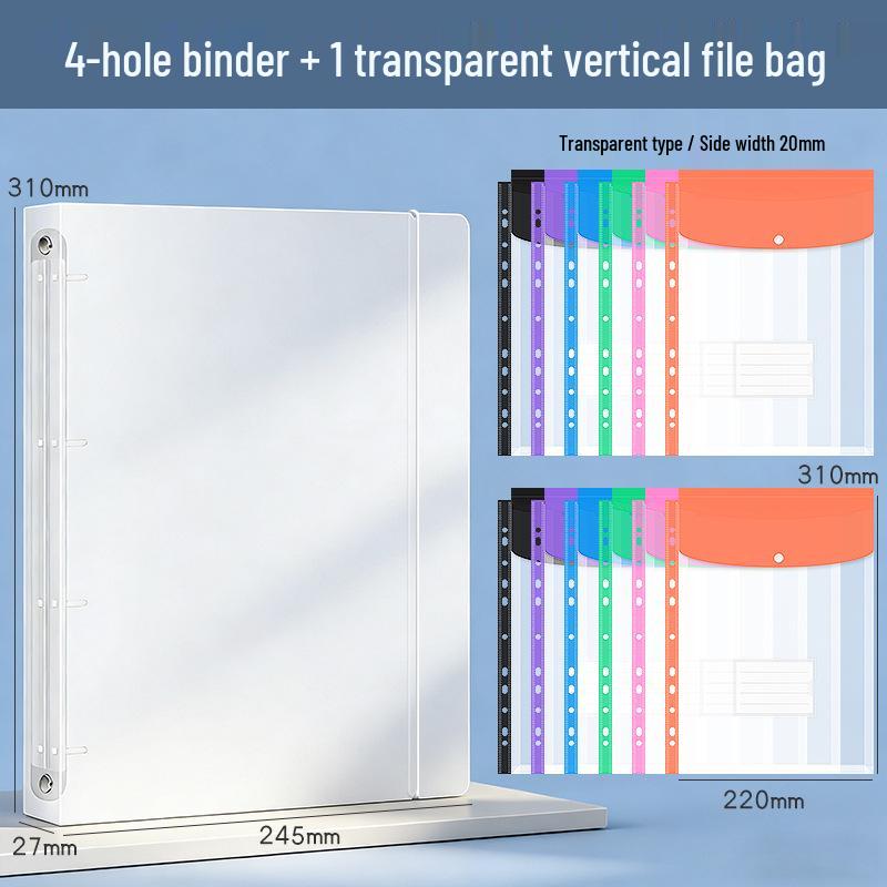 A4 Transparent Document Organizer - Leaf Folder, Office Storage, Test Paper Holder