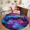 Game on Print Round Rug, Washable Floor Carpet, For Entryway Dorm Laundry Room Office Study, Home Decor Birthday Christmas Gift
