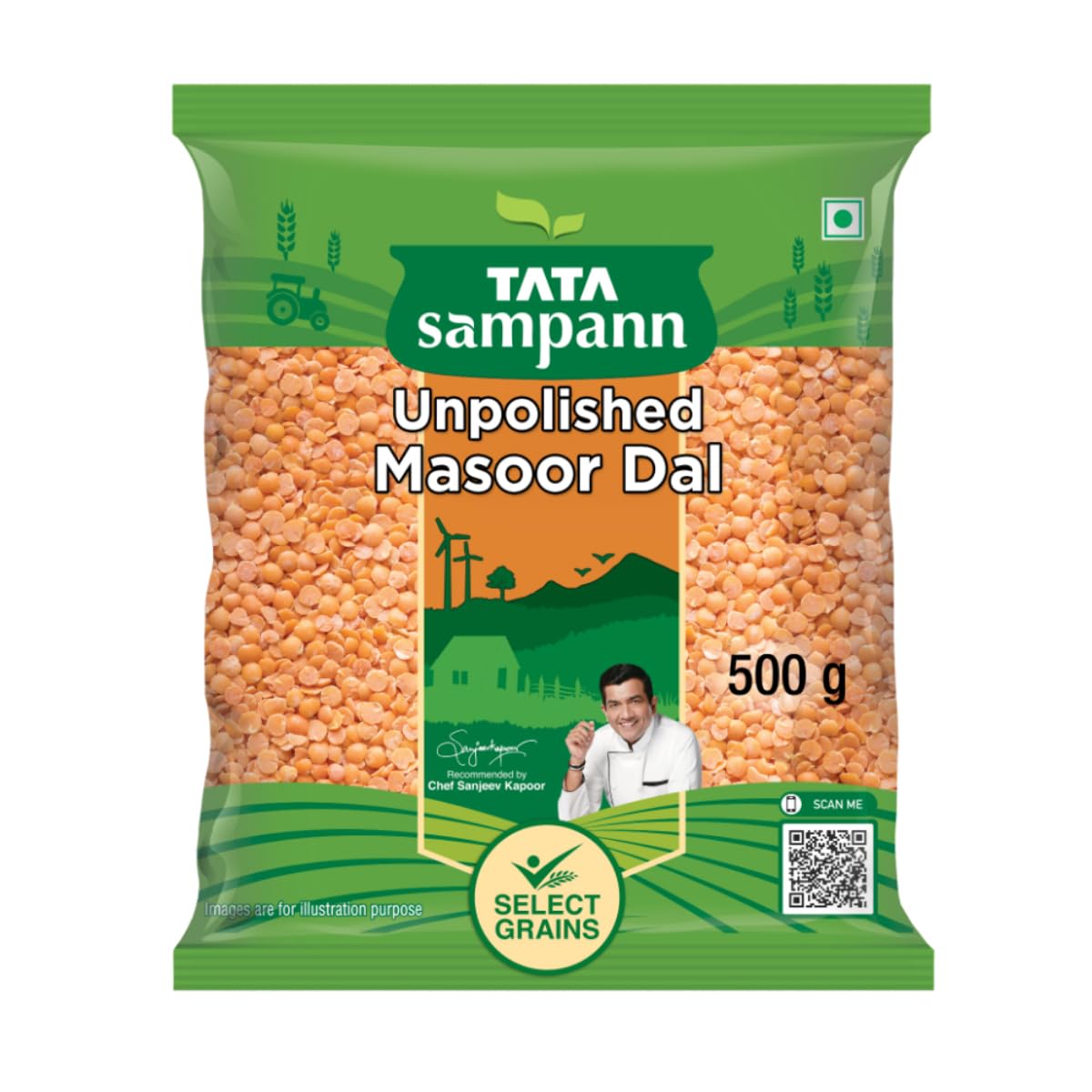 

Tata Sampann Unpolished Masoor Dal Split, 500 Grams Pack of Lentils for Soups Salads and Healthy Meals