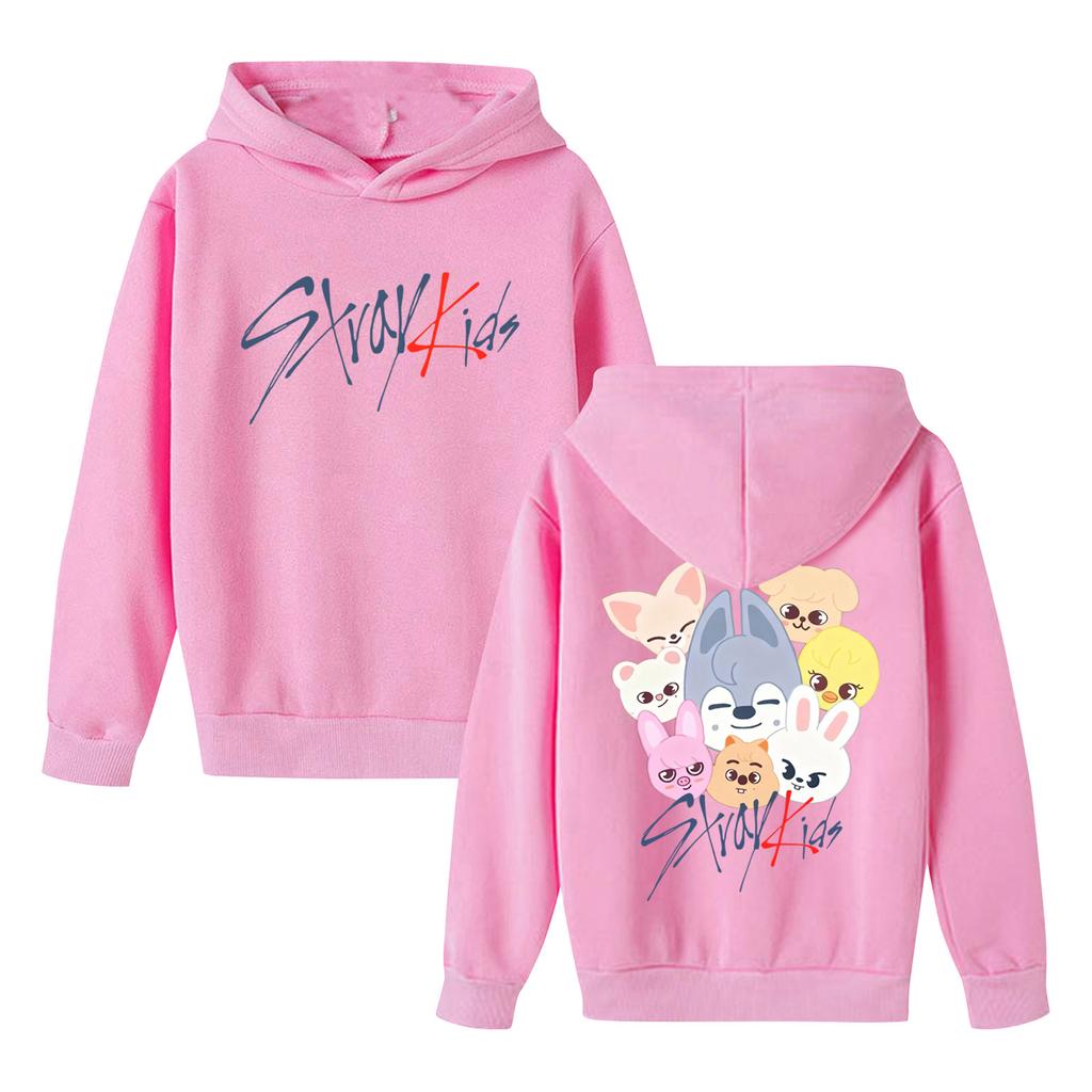 Kinder Langarm Lockerer Pullover Buchstabenaufdruck Kordelzug Kapuzen-Sweatshirt