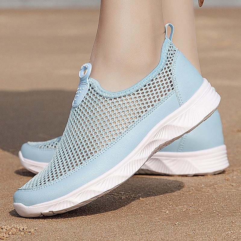 Pánské letní síťované ležérní tenisky prodyšné vycházkové boty silná podrážka protiskluzové plážové tenisky lehké outdoorové běžecké boty