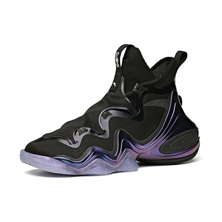 Anta Star Free Slip Resistant Abrasion Resistant Mid Top Basketball Shoes Men's Black 112048818A-7