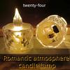 24 Pcs Patterned Flameless Candle Lights, LED Electronic Simulation Flameless Candle Lights, Tea Lights, Suitable for Birthdays, Weddings, Parties