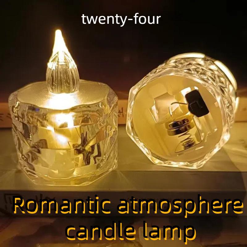 24 Pcs Patterned Flameless Candle Lights, LED Electronic Simulation Flameless Candle Lights, Tea Lights, Suitable for Birthdays, Weddings, Parties
