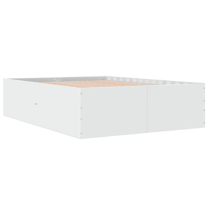 VidaXL Bed Frames White 120x190 Cm Engineered Wood, Bedroom Furniture, Slatted Base, Panel Bed, Bed, Bed 3280951