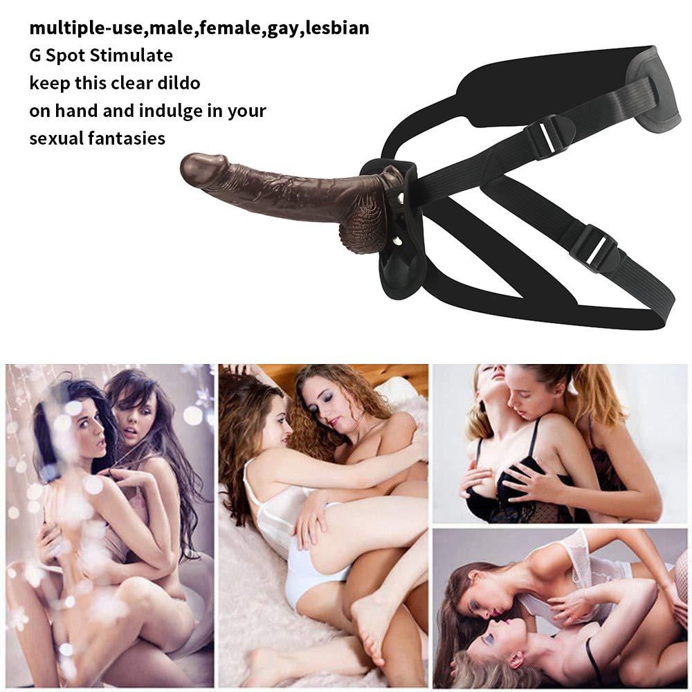 RUNYU Strapon Dildo for Women Suction Cup Realistic Strap-On Dildo Strap On Sex Toy for Lesbian