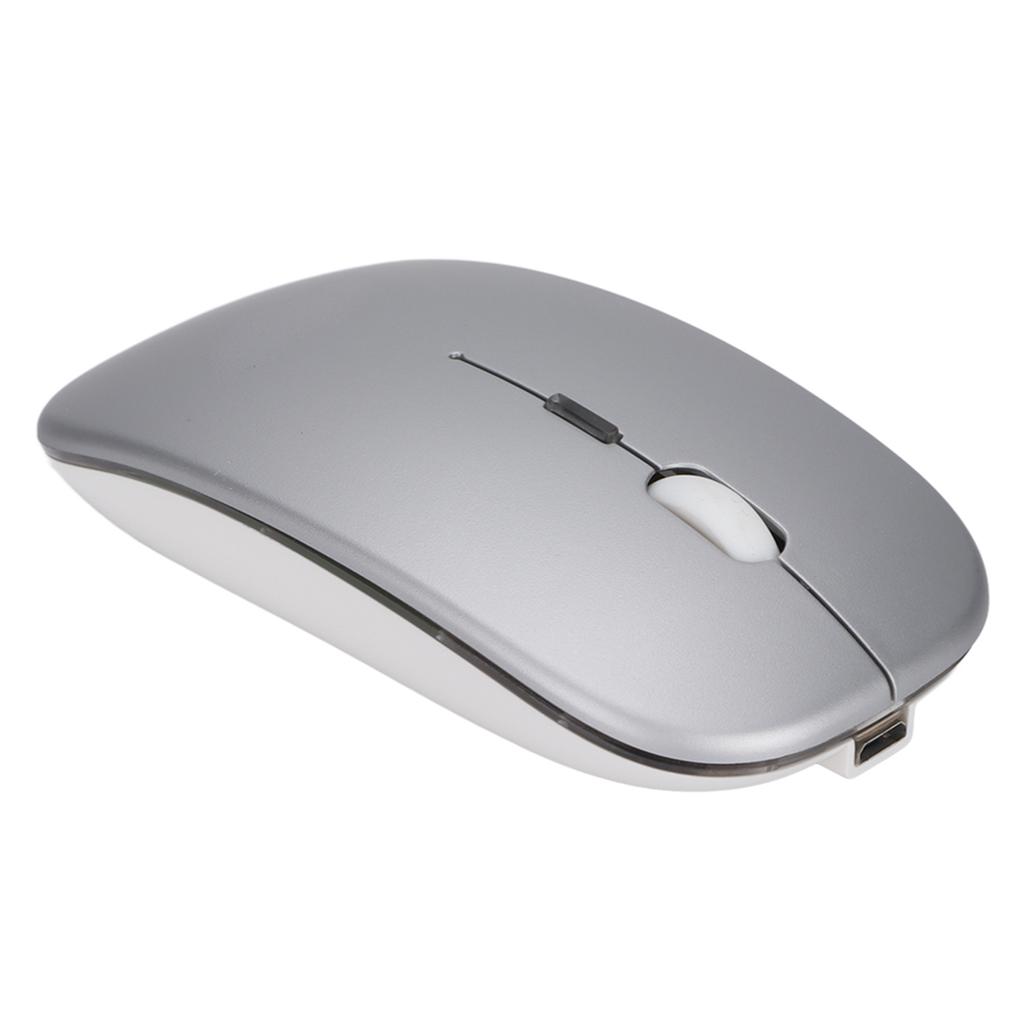Wireless Optical Mouse 2.4GHz DPI Regulation Silent Switch Colorful Lights Office Light MouseSilver
