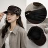 Damen S Retro Cool Flache Baseballkappe Mit Nieten Reißverschluss Dekoration Mehrfarbig Herbst Winter